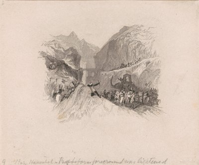 Hannibal Passing the Alps (vignette) by W. R. Smith