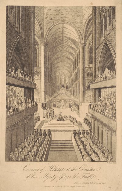 Ceremony of Homage at the Coronation of His Majesty George the Fourth by W. Read