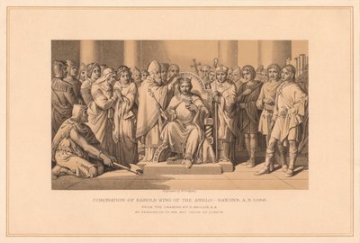 Coronation of Harold King of the Anglo-Saxons, A.D. 1066 by W Ridgway