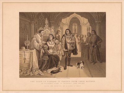 The Sons of Edward IV Parted from their Mother by Richard Duke of Gloucester, June 16th 1483 by W Ridgway