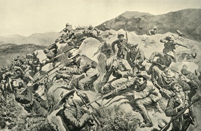 With General French: New Zealanders Saving a Picket of the Yorkshire Regiment by W Small