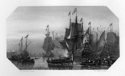 Piet Pieterszoon Hein Brings in the Silver Fleet, Netherlands by W. Steelink