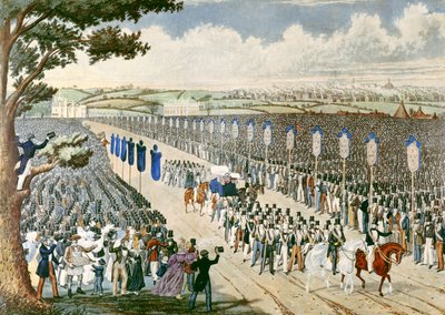 Meeting of Trades Unionists in Copenhagen Fields, 1834 by W. Summers