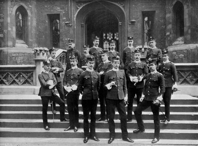 Officers of the 1st Suffolk Regiment at the Tower of London by W. W. Rouch