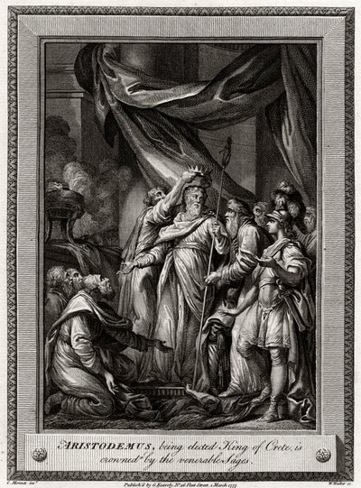 Aristodemus, Being Elected King of Crete, is Crowned by the Venerable Sages by W. Walker