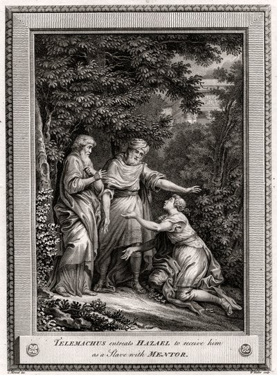 Telemachus Entreats Hazael to Receive Him as a Slave with Mentor by W. Walker