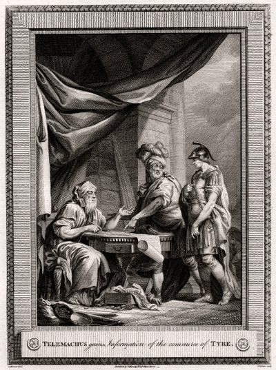 Telemachus gains Information of the commerce of Tyre by W. Walker