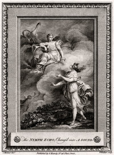 The Nymph Echo, Changed into a Sound, 1774 by W. Walker