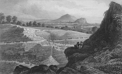 The Stone Quarries, Craigleith, Near Edinburgh: From Which the New Town Was Built, 1829 by W. Wallis