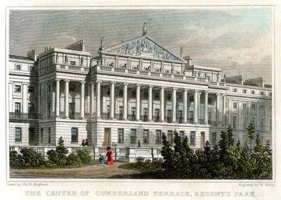 The centre of Cumberland Terrace, Regents Park, London by W. Wallis