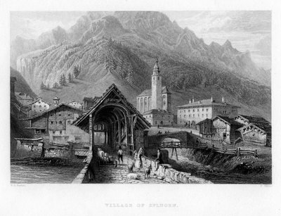 Village of Splugen, Switzerland by W. Wallis