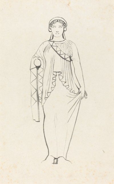 Statue on the Pediment over the West Front of a Temple at Aegina by W. Walton after John Flaxman