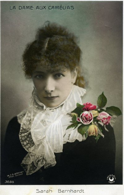 Henriette Rosine Bernard aka Sarah Bernhardt as “The Lady of the Camellias” by Alexandre Dumas Jr. by W. and D. Downey