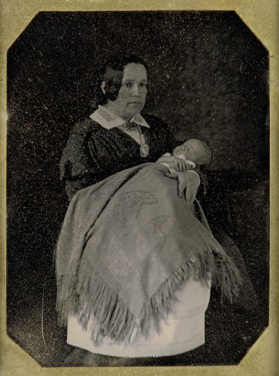Mrs. Thomas Ustick Walter and Her Deceased Child, ca. 1846 by William and Frederick Langenheim