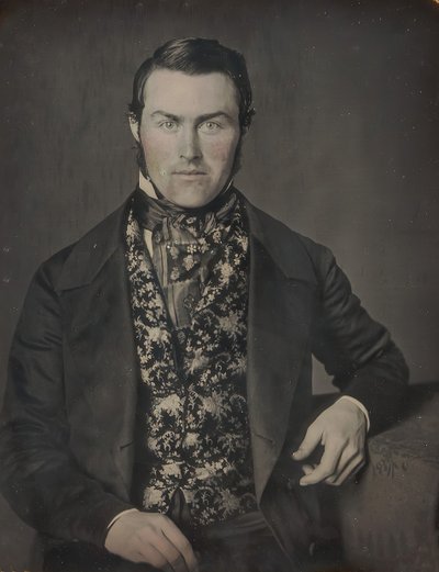 Seated Man in Floral Vest by W. and F. Langenheim