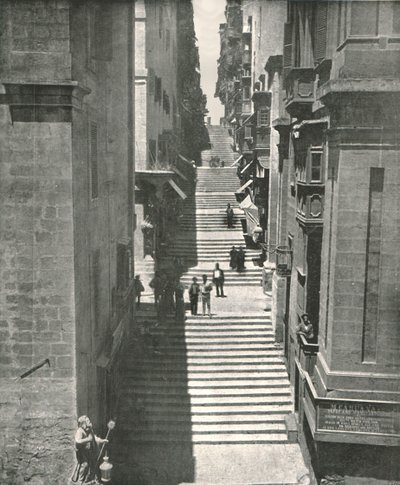 A Steep Street in Valletta, Malta by W and S Ltd