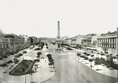 Restauradores Square, Lisbon, Portugal, 1895 by W and S Ltd