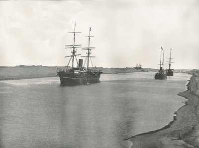 Ships on the Suez Canal, Kantara, Egypt by W and S Ltd