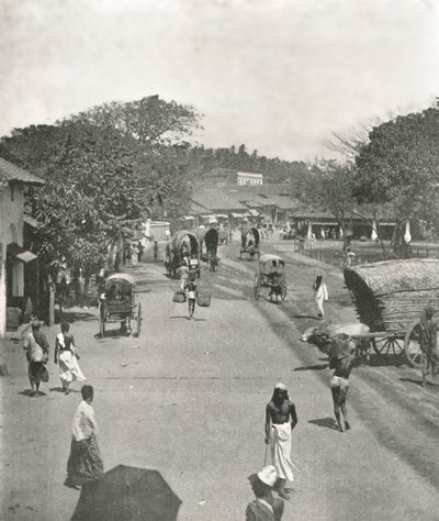 Street Scene Near the Town Hall, Colombo, Ceylon by W and S Ltd