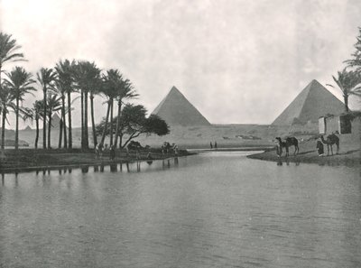 The Pyramids and the Nile, Gizeh, Egypt by W and S Ltd