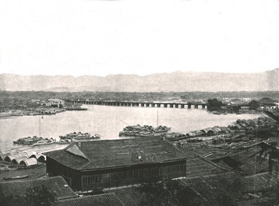 The River Min and the Great Bridge, Foochow, China by W and S Ltd