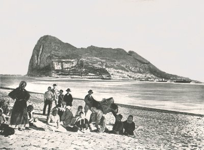 View of the Rock from the Sea, Gibraltar by W and S Ltd