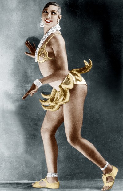 Josephine Baker (1906-1975) at the Folies Bergere in Paris with Bananas Belt by Walery