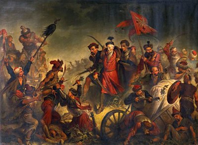 Death of Stanislaw Zolkiewski in a Battle of Cecora by Walery Eljasz Radzikowski