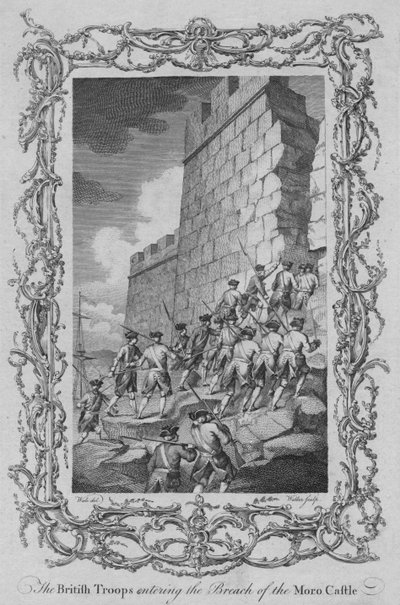 The British Troops entering the Breach of the Moro Castle, c1770s by Walker