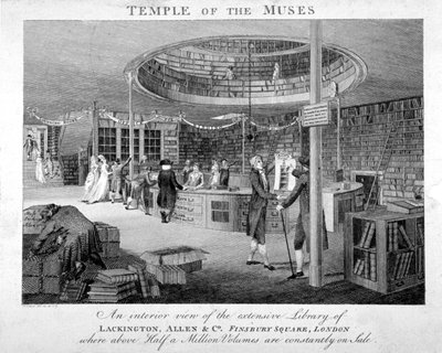 The Temple of the Muses Bookshop in Finsbury Square, London by Walker
