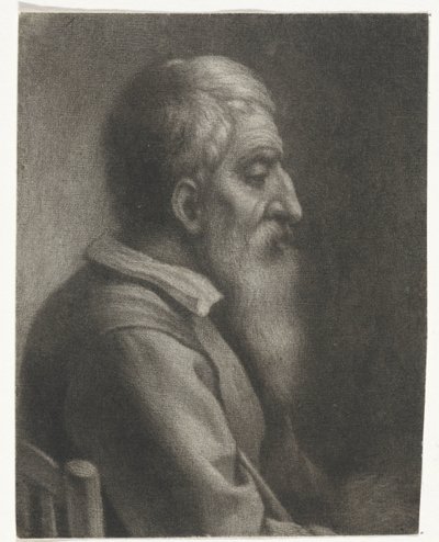 Bearded Old Man in a Chair by Wallerant Vaillant