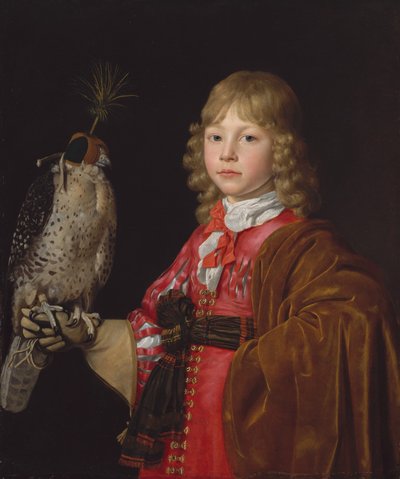 Portrait of a Boy with a Falcon by Wallerant Vaillant