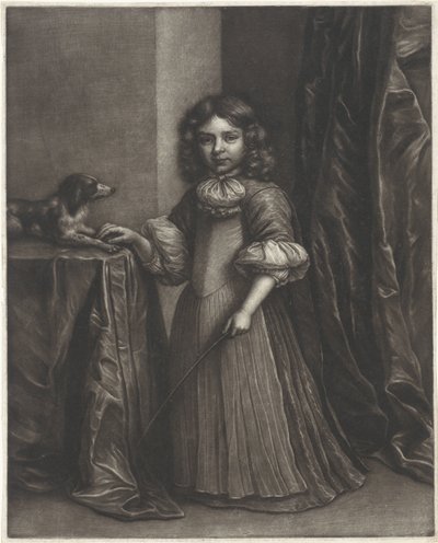 Portrait of a Boy with a Dog by Wallerant Vaillant