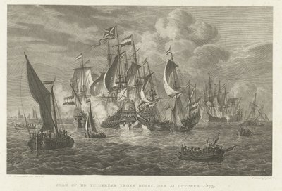 The Battle on the Zuiderzee against Bossu, 1573 by Walraad Nieuwhoff