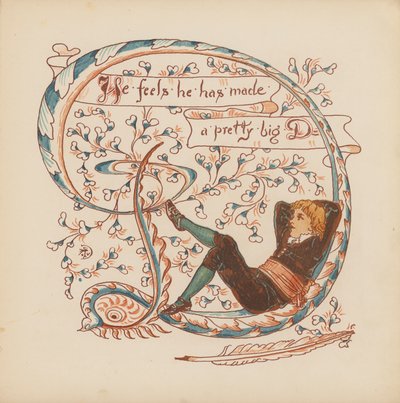 Illustration for Pothooks and Perseverance by Walter Crane by Walter (after) Crane