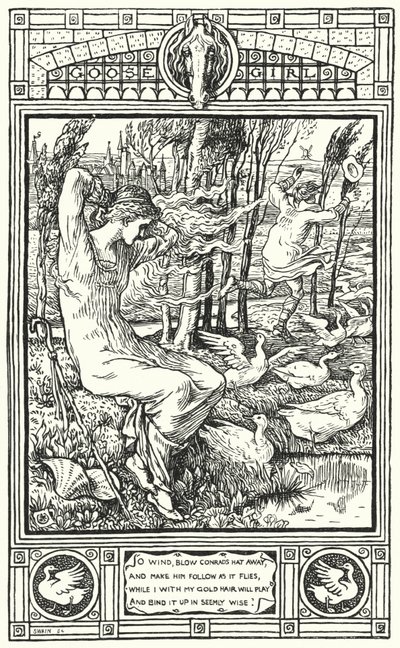 The Goose Girl by Walter (after) Crane