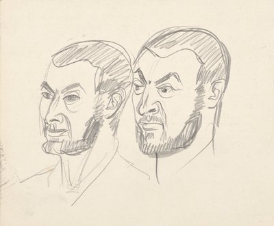 Two Portrait Studies by Walter Barwig