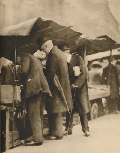 At One of the Bookstalls of the Farringdon Road Market by Walter Benington
