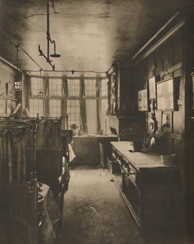 First Floor Grill Room of the Cock Overlooking Fleet Street by Walter Benington
