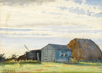 Haystack, Huts with Field in the Foreground by Walter Bonner Gash