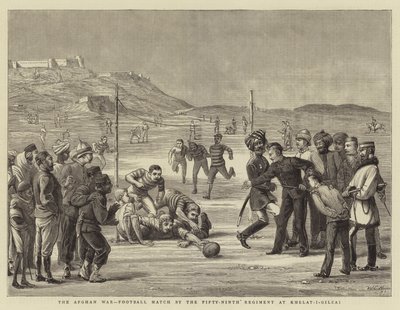 The Afghan War, Football Match by the Fifty-Ninth Regiment at Khelat-i-Gilzai by Walter Charles Horsley