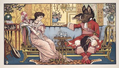 Beauty and the Beast, pub. 1874 by Walter Crane