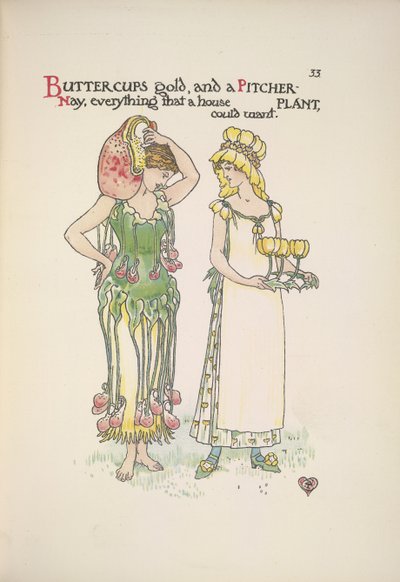 Two Young Women by Walter Crane