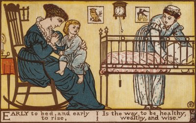 Early To Bed And Early To Rise by Walter Crane