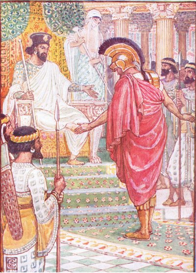 He Stood Silent Before the King, Illustration from 