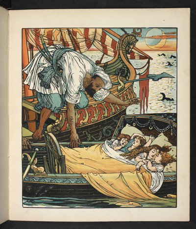 Illustration for the story, Princess Belle étoile by Walter Crane