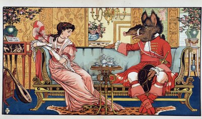 Beauty and the Beast - Illustration by Walter Crane by Walter Crane