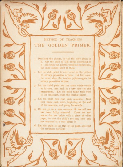 Method of teaching the golden primer. Floral border, with cherubs by Walter Crane