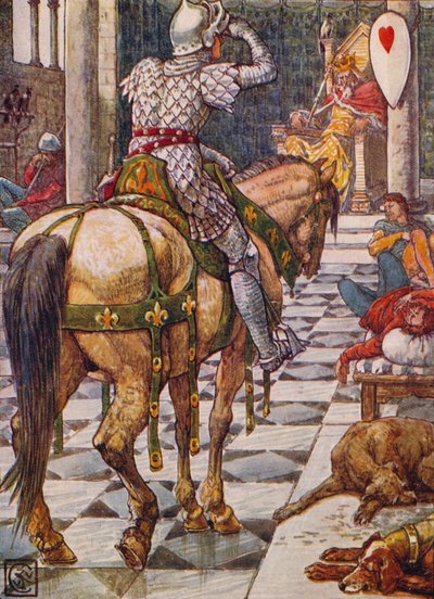 Percival Obtains the Shield of the Beating Heart, 1911 by Walter Crane