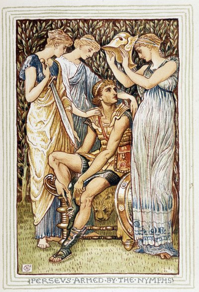Perseus Armed by Nymphs - in 